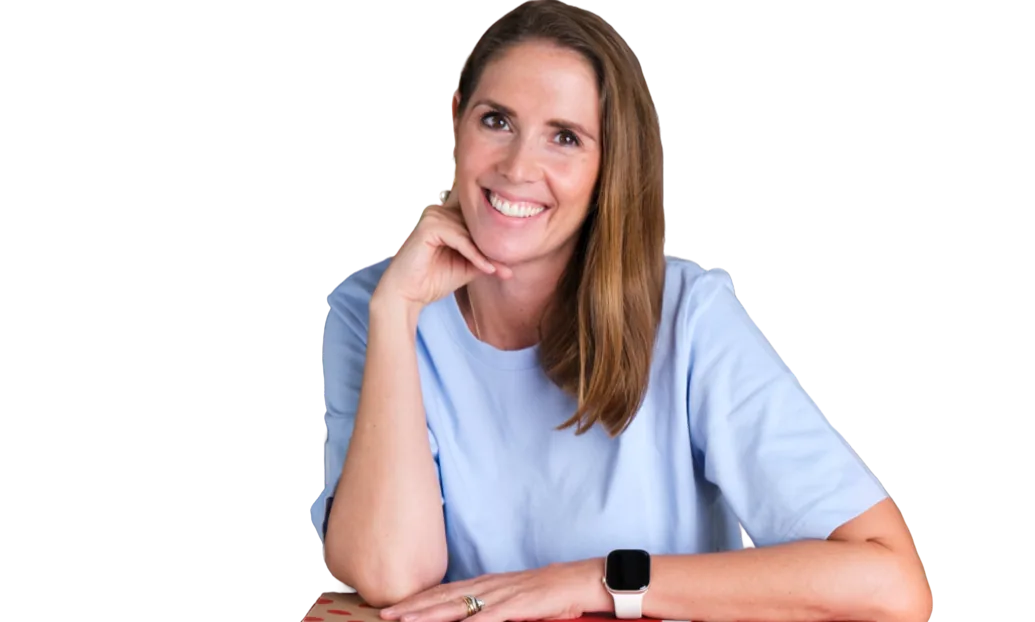 Olivia, founder of Hello Chef, at a kitchen table